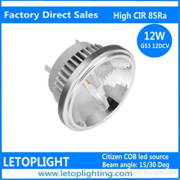 High CRI G53 base Reflector 12W Citizen AR111 led light